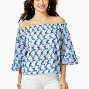 Lilly Pulitzer Alva Off the Shoulder Top